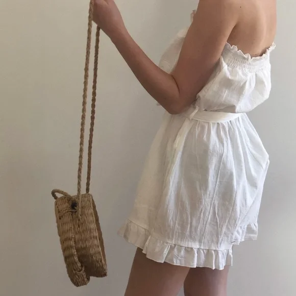STRAW ROUND CROSSBODY BAG  WITH TOP HANDLE - Picture 2 of 14